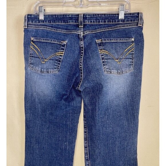 Vintage Y2K Anchor Blue Bootcut Jeans Women's 11 Dark Wash Denim Low Rise 31x31 - Picture 6 of 10